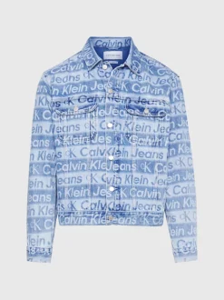Calvin Klein 90's All-Over Logo Denim Jacket -Calvin Cloth Shop J30J325084 1AA alternate4