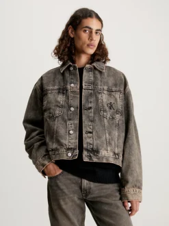 Calvin Klein Unisex Boxy Denim Jacket 12 Calvin Klein Unisex Boxy Denim Jacket -Calvin Cloth Shop J40J400330 1A4 alternate1
