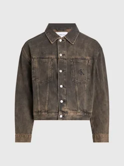 Calvin Klein Unisex Boxy Denim Jacket 19 Calvin Klein Unisex Boxy Denim Jacket -Calvin Cloth Shop J40J400330 1A4 alternate8