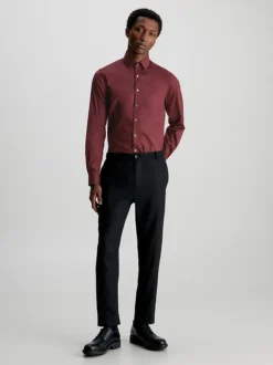 Calvin Klein Slim Poplin Dress Shirt -Calvin Cloth Shop K10K108229 XUU alternate3