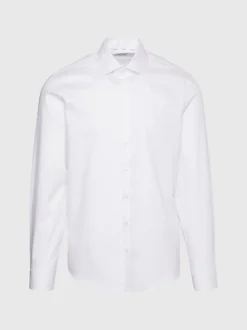 Calvin Klein Fitted Twill Dress Shirt -Calvin Cloth Shop K10K108427 0K4 alternate4