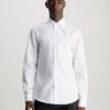 Calvin Klein Fitted Twill Dress Shirt -Calvin Cloth Shop K10K108427 0K4 main