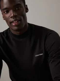 Calvin Klein Long Sleeve Mock Neck Top -Calvin Cloth Shop K10K110179 BEH alternate4