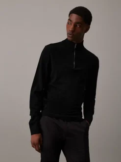 Calvin Klein Merino Zip Neck Jumper