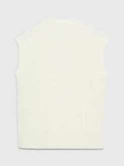 Calvin Klein Wool Blend Cable Knit Vest -Calvin Cloth Shop K10K111571 YAH alternate6