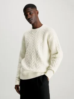 Calvin Klein Wool Blend Cable Knit Jumper