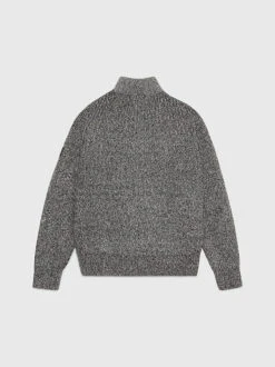 Calvin Klein Wool Blend Zip Up Cardigan -Calvin Cloth Shop K10K111575 BEH alternate6