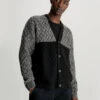 Calvin Klein Colour Block Textured Cardigan -Calvin Cloth Shop K10K111576 BEH main