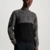 Calvin Klein Colour Block Textured Jumper -Calvin Cloth Shop K10K111577 BEH main