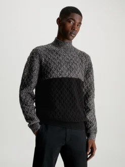 Calvin Klein Colour Block Textured Jumper