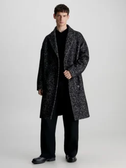 Calvin Klein Relaxed Double Breasted Boucle Coat