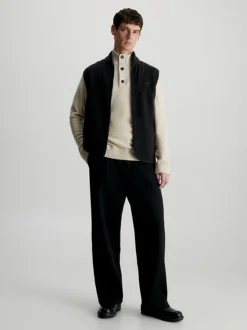 Calvin Klein Polar Fleece Zipped Gilet 10 Calvin Klein Polar Fleece Zipped Gilet -Calvin Cloth Shop K10K111808 BEH alternate3
