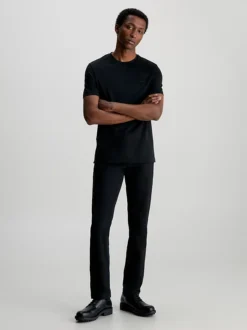 Calvin Klein Mercerized Cotton T-shirt -Calvin Cloth Shop K10K111876 BEH alternate3