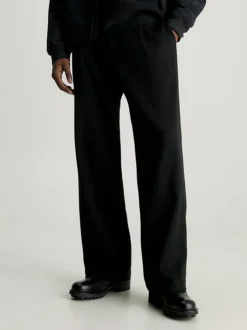 Calvin Klein Relaxed Wide Leg Twill Trousers