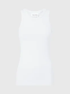 Calvin Klein Skinny Ribbed Fitted Tank Top -Calvin Cloth Shop K20K205045 YAF alternate4