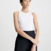 Calvin Klein Skinny Ribbed Fitted Tank Top 1 Calvin Klein Skinny Ribbed Fitted Tank Top -Calvin Cloth Shop K20K205045 YAF main