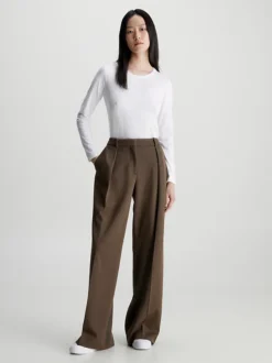 Calvin Klein Smooth Long Sleeve T-shirt -Calvin Cloth Shop K20K205337 YAF alternate4