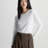 Calvin Klein Smooth Long Sleeve T-shirt -Calvin Cloth Shop K20K205337 YAF main
