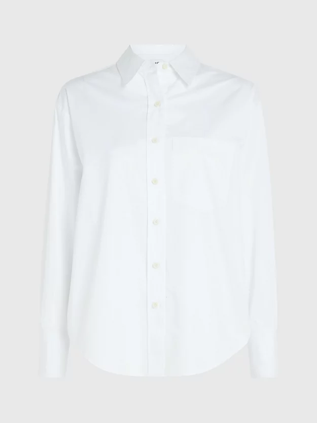 Calvin Klein Relaxed Cotton Satin Shirt 8 Calvin Klein Relaxed Cotton Satin Shirt - Image 6