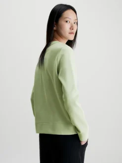 Calvin Klein Cotton Micro Logo Sweatshirt -Calvin Cloth Shop K20K205453 LDN alternate2