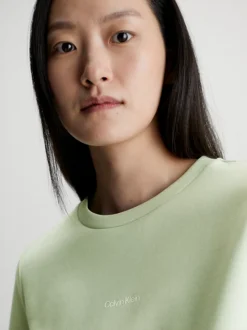 Calvin Klein Cotton Micro Logo Sweatshirt -Calvin Cloth Shop K20K205453 LDN alternate3