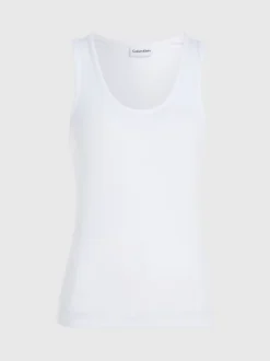 Calvin Klein Skinny Ribbed Modal Tank Top -Calvin Cloth Shop K20K205546 YAF alternate4