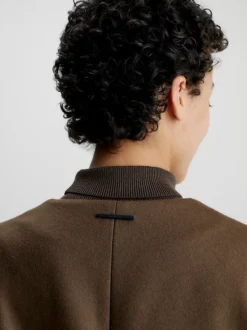 Calvin Klein Wool Blend Collarless Coat -Calvin Cloth Shop K20K205934 GWY alternate4