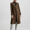 Calvin Klein Wool Blend Collarless Coat -Calvin Cloth Shop K20K205934 GWY main