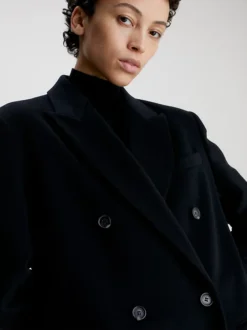 Calvin Klein Wool Double Breasted Coat -Calvin Cloth Shop K20K205935 BEH alternate3