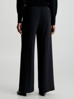 Calvin Klein Structured Twill Wide Leg Trousers -Calvin Cloth Shop K20K205958 BEH alternate2