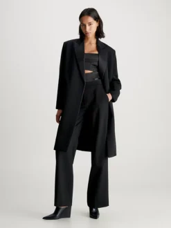 Calvin Klein Wool Blend Tuxedo Coat