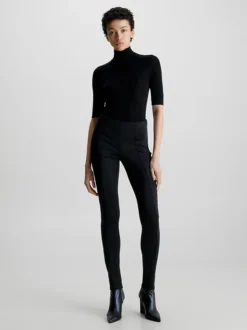 Calvin Klein Slim Merino Wool Bodysuit -Calvin Cloth Shop K20K205990 BEH alternate3