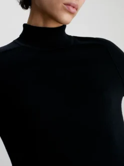 Calvin Klein Wool Roll Neck Bodycon Dress -Calvin Cloth Shop K20K205992 BEH alternate3