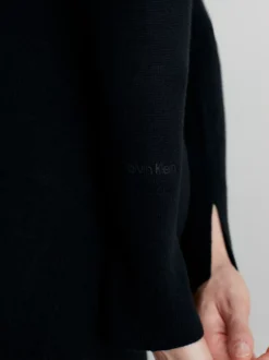 Calvin Klein Wool Roll Neck Bodycon Dress -Calvin Cloth Shop K20K205992 BEH alternate4