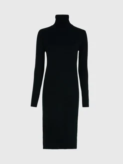 Calvin Klein Wool Roll Neck Bodycon Dress -Calvin Cloth Shop K20K205992 BEH alternate5