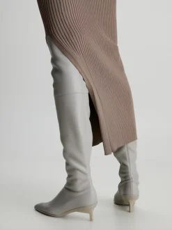 Calvin Klein Slim Ribbed Midi Dress -Calvin Cloth Shop K20K205997 PKO alternate3