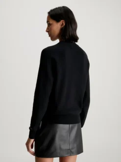 Calvin Klein Relaxed Mock Neck Jumper -Calvin Cloth Shop K20K206020 BEH alternate2