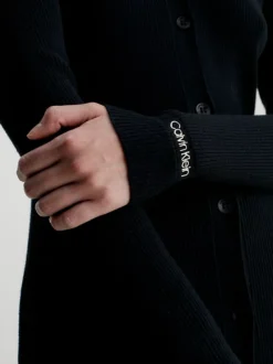 Calvin Klein Slim Ribbed Shirt Dress -Calvin Cloth Shop K20K206021 BEH alternate4