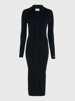 Calvin Klein Slim Ribbed Shirt Dress -Calvin Cloth Shop K20K206021 BEH alternate5