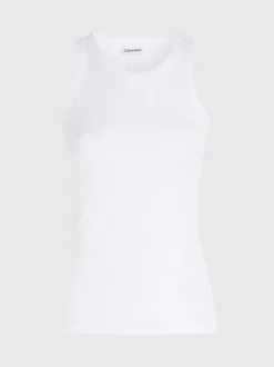 Calvin Klein Slim Ribbed Tank Top -Calvin Cloth Shop K20K206039 YAF alternate5