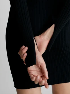 Calvin Klein Slim Ribbed Mini Dress -Calvin Cloth Shop K20K206119 BEH alternate2