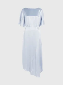 Calvin Klein Satin Split Sleeve Midi Dress -Calvin Cloth Shop K20K206177 CAY alternate5