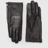 Calvin Klein Leather Gloves With Zip -Calvin Cloth Shop K60K610153 BDS main