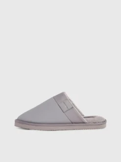 Calvin Klein Faux Leather Mule Slippers -Calvin Cloth Shop YM0YM00758 0IV alternate5