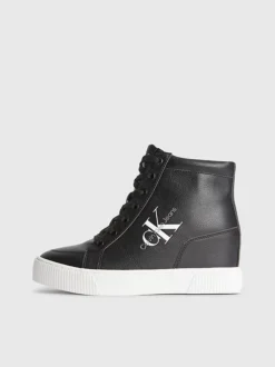 Calvin Klein High-Top Wedge Trainers -Calvin Cloth Shop YW0YW00771 0GP alternate5
