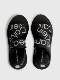 Calvin Klein Logo Platform Sandals -Calvin Cloth Shop YW0YW01071 BEH alternate2