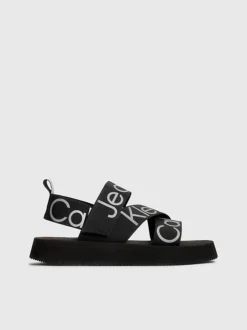 Calvin Klein Logo Platform Sandals