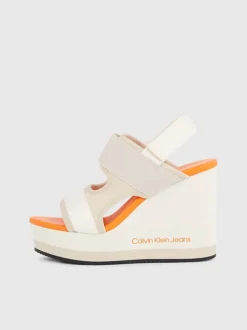Calvin Klein Recycled Lycra Platform Wedge Sandals -Calvin Cloth Shop YW0YW01073 ACF alternate5