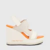 Calvin Klein Recycled Lycra Platform Wedge Sandals -Calvin Cloth Shop YW0YW01073 ACF main