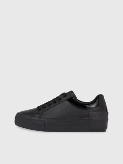 Calvin Klein Leather Platform Trainers -Calvin Cloth Shop YW0YW01105 0GT alternate5